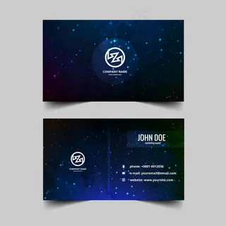 黑色科技矢量名片