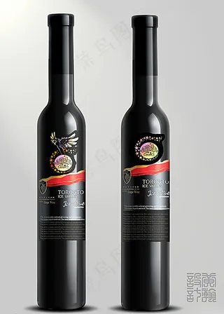 瘦黑瓶红酒标有天使图片