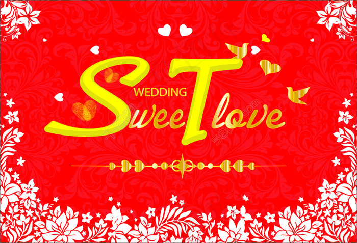 红色婚礼背景