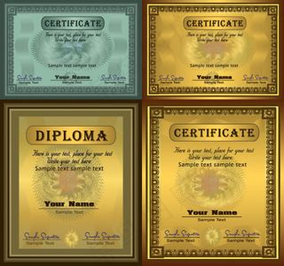  精致的毕业证书——矢量...