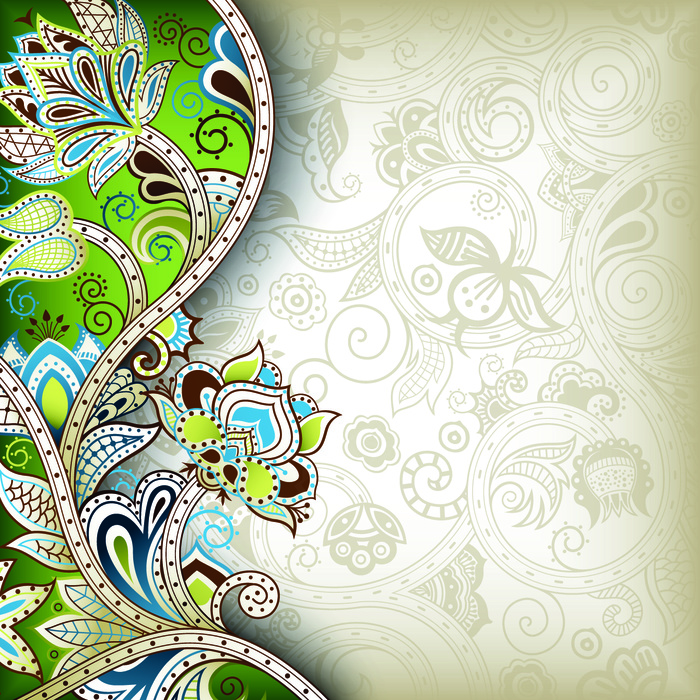 印度花纹背景矢量素材