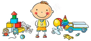 可爱的卡通儿童设计矢量素材