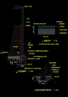 网球场平面图cad素材