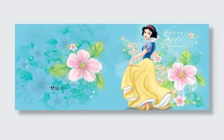 儿童画册公主封面图片(5080X2540(DPI:254))psd模版下载