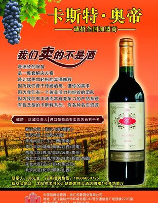 卡斯特 奥帝 法国红酒图片