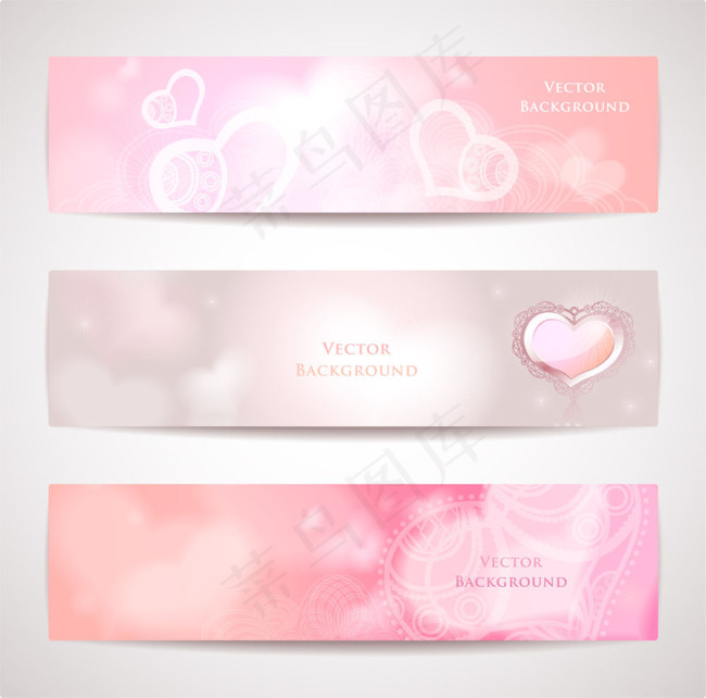 精美情人节Banners素材