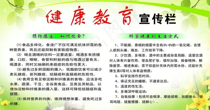 健康教育宣传栏图片(5868X3402(DPI:72))psd模版下载