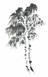 水墨垂柳 水墨垂柳