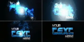 粒子爆破出现标志logo演绎片头含...