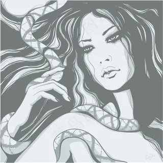 怀旧的美女插画