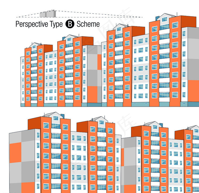 市城市建筑高楼大厦图片eps,ai矢量模版下载