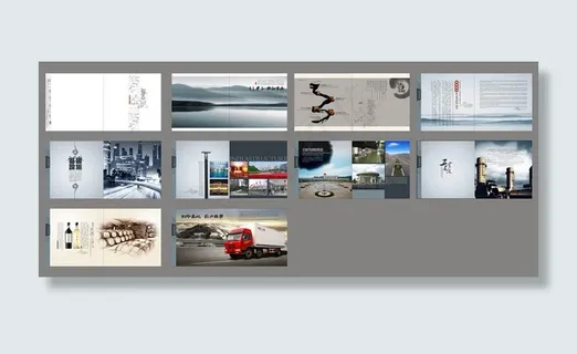 中国风企业画册矢量素材