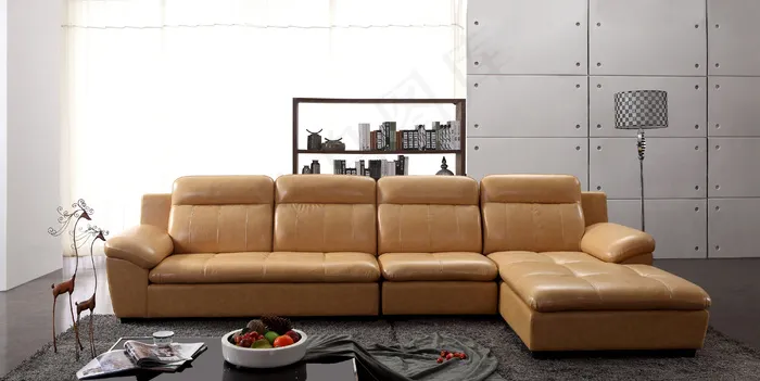 真皮沙发背景
