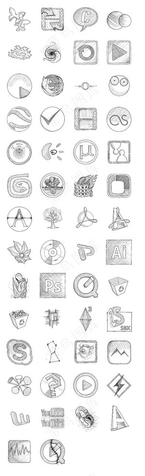 素描系统桌面图标下载