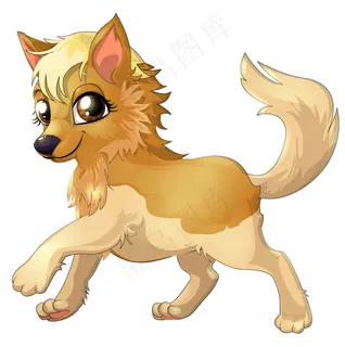 矢量卡通狼
