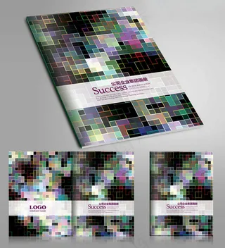 马赛克数码科技画册封面设计