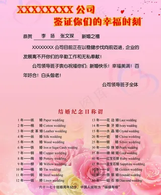 结婚贺卡内页图片