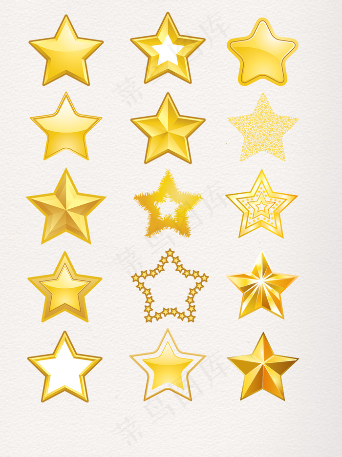创意金色星星素材