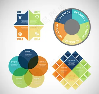 彩色商务信息图矢量图 彩色商务信息图矢量图