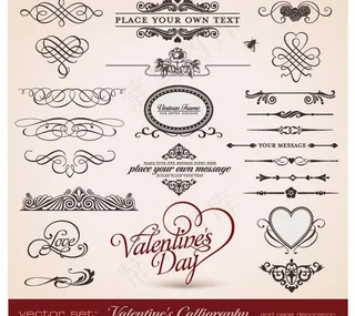 古典花纹花边框装饰元素图片