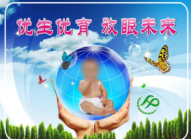优生优育展板cdr矢量模版下载