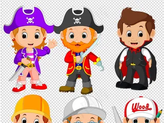 各行业商务人群卡通小人免扣PNG元...