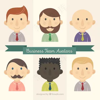 卡通商业精英矢量图片