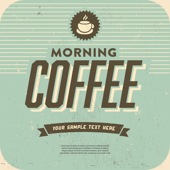 复古咖啡标签背景