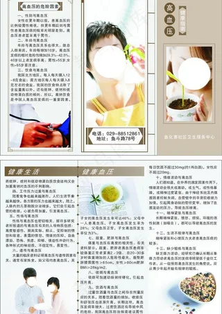 高血压三折页图片