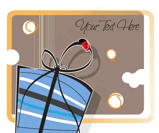 小孩礼物插画背景