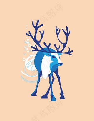 麋鹿卡通图案