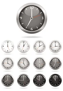 简约时钟刻度矢量素材
