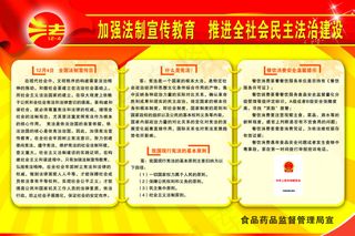 加强法制教育宣传板