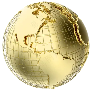 金色财富地球PNG免扣素材