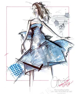 蓝色抹胸裙设计图