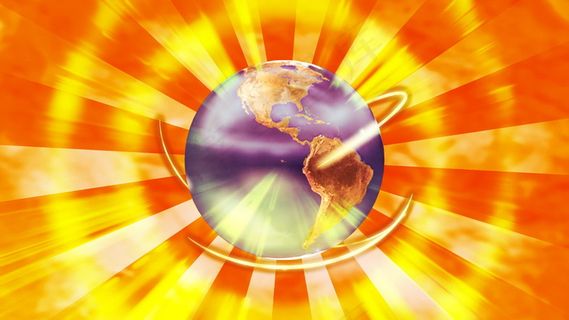 金色光辉的地球运动的背景