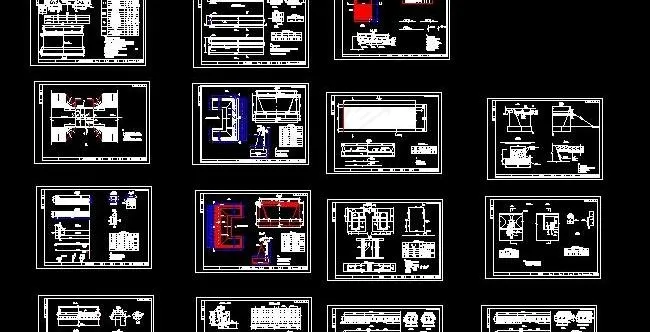 全套13m跨径桥梁钢结构设计图