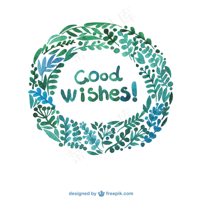 水彩花框架有良好的愿望