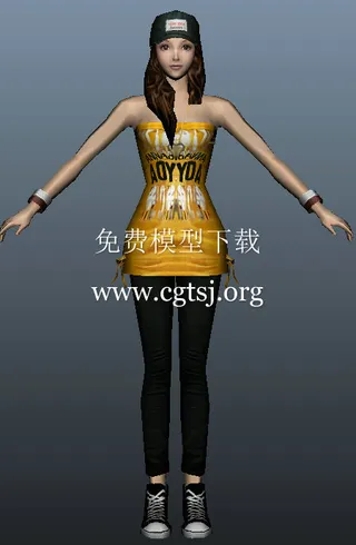 3D游戏人物女孩模型