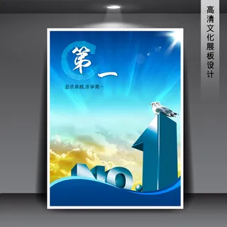 企业文化展板海报PSD下载