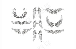 天使的翅膀矢量图图片