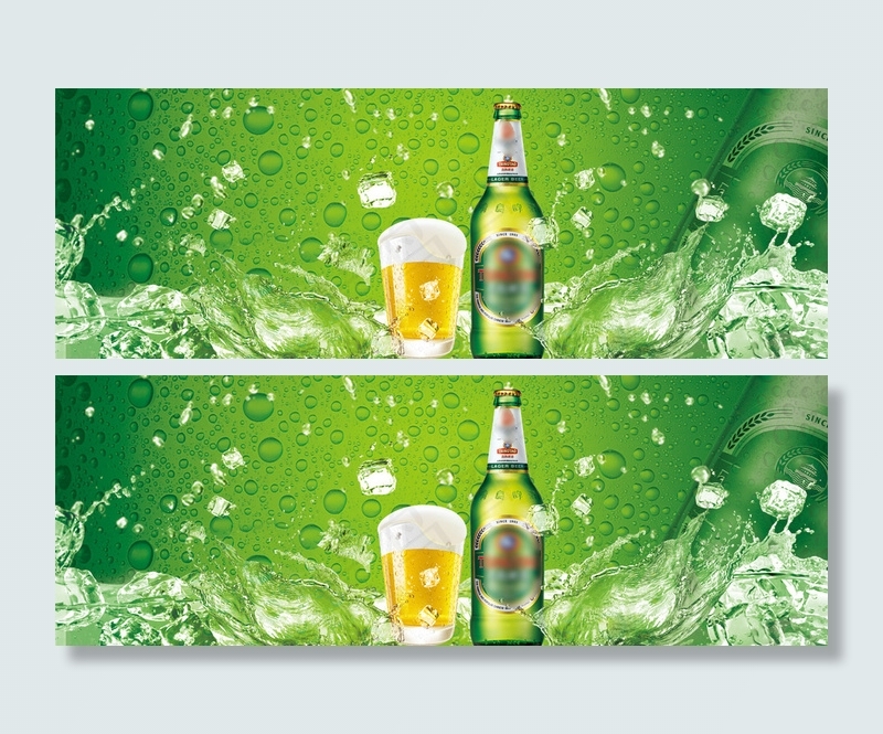 清凉啤酒广告图片(7874X2906(DPI:400))psd模版下载