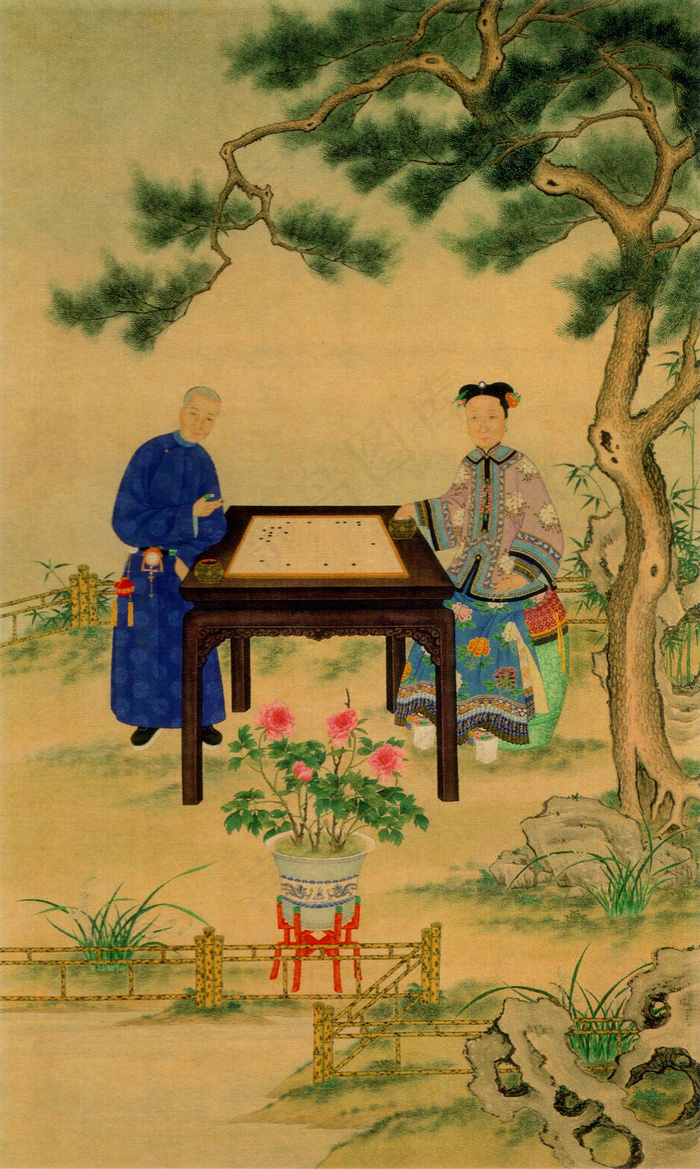 松下围棋 古画图片