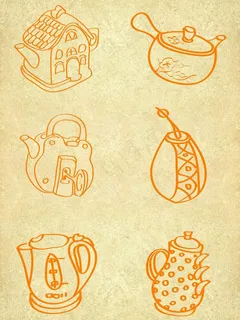 创意手绘水壶图片