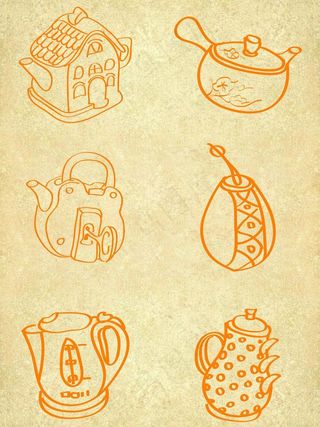 创意手绘水壶图片