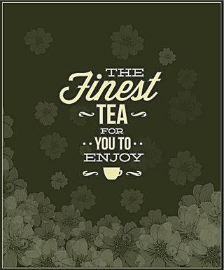 墨绿色背景饮料宣传单模板