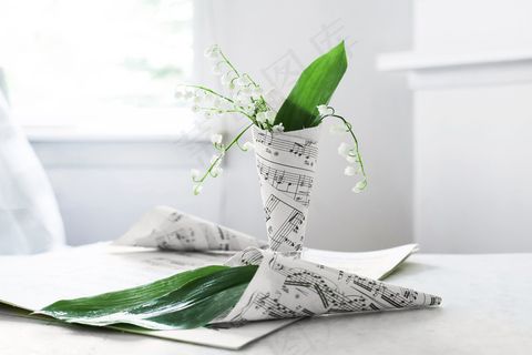 简约小清新文艺风插花静物摆拍背景
