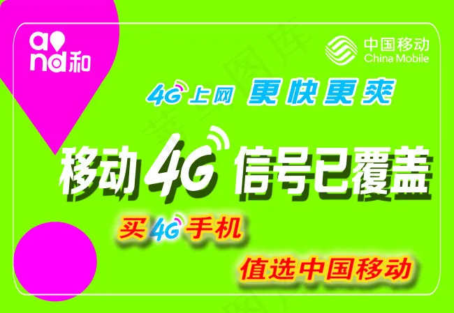 移动4G已覆盖psd模版下载