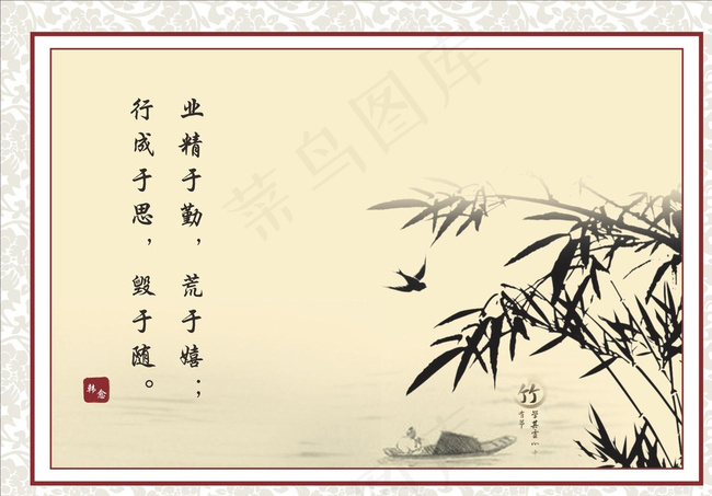 古韵诗句画图片cdr矢量模版下载