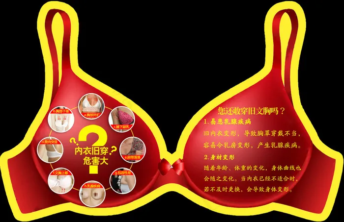 三八妇女节文胸造型地贴(210X1136)eps,ai矢量模版下载